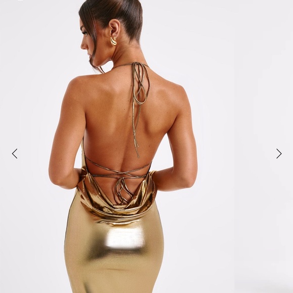 TALISA MAXI DRESS - GOLD - Picture 4 of 4